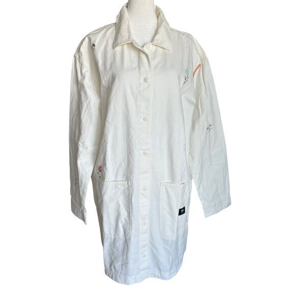 Vans Jackets & Blazers - Vans Shaket Streetwear New Micro‎ Ditsy Cross Stitch Floral Embroidered Long M/L
